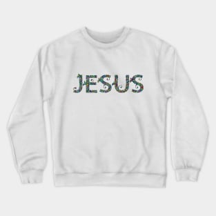 (FOR LIGHT COLOURS) Jesus His name colourful Mosaic style Christian design T-Shirt Crewneck Sweatshirt